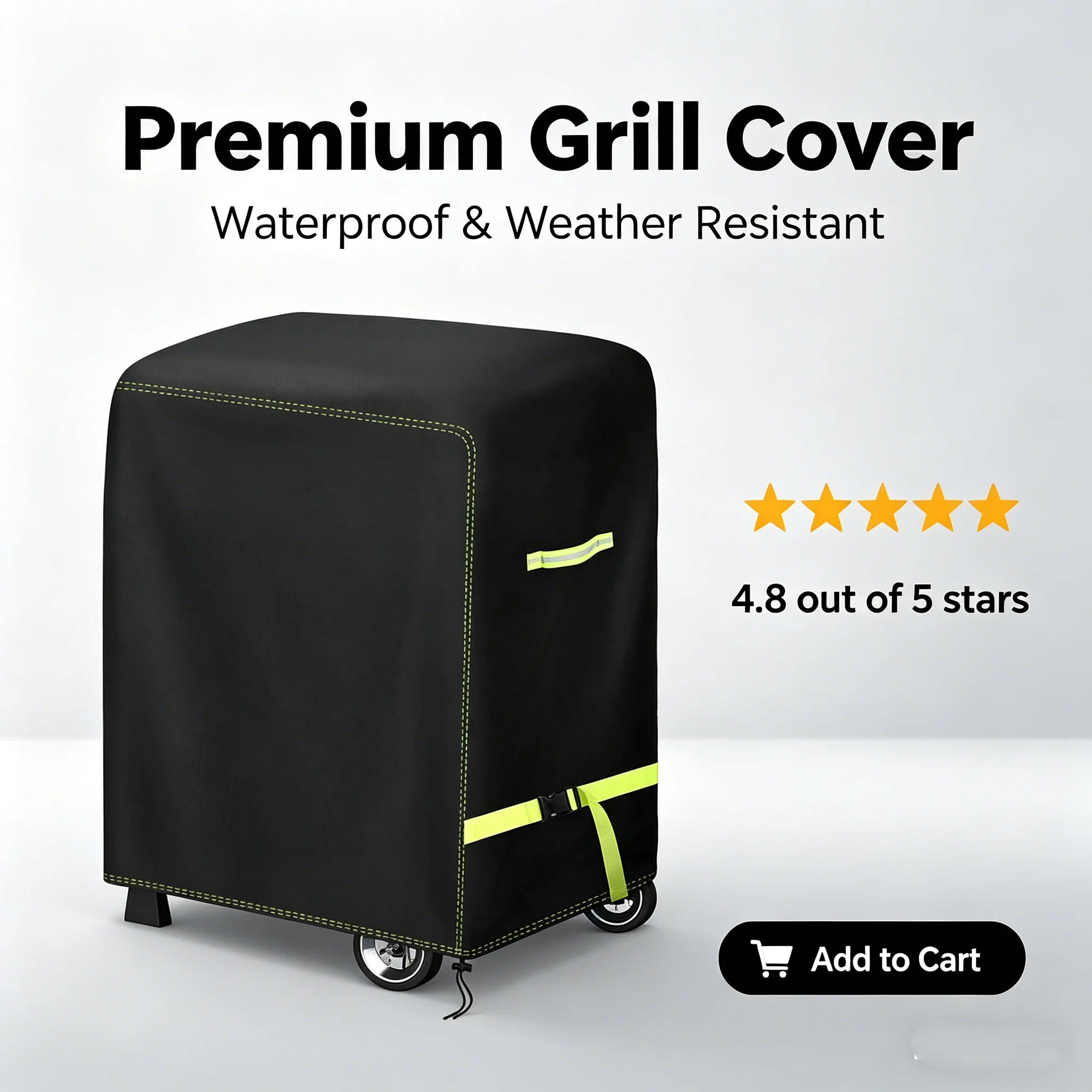 420D Waterproof Outdoor BBQ Cover Lightweight Portable Marine Barbecue Stove Protective Hood Dustproof Barbecue Cover