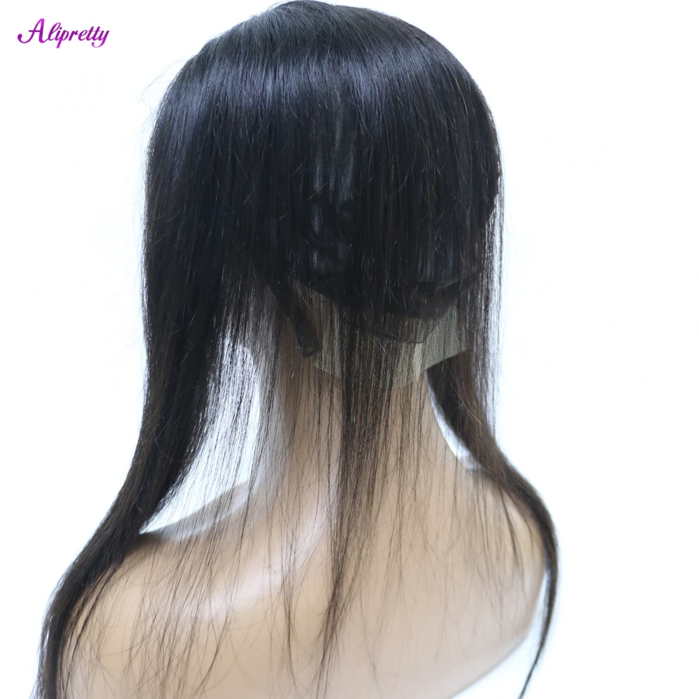 Alipretty-Loira De Mel Frontal De Renda Transparente Com Fecho De Tampão, Cabelo Humano Brasileiro, Top, Cor Natural, 613, 13x4, Apenas