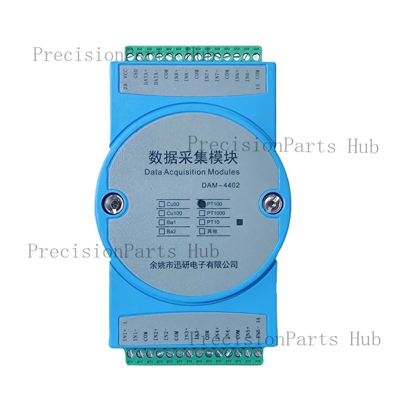 4-channel/8-channel PT100 thermal resistance input temperature acquisition module transmitter to RS485 MODBUS DAM4402