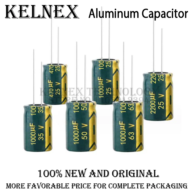 10V 16V 25V 35V 50V 400V High Frequency Low ESR Aluminum Capacitor 100UF 220UF 330UF 470UF 680UF 1000UF 1500UF 2200UF 3300UF