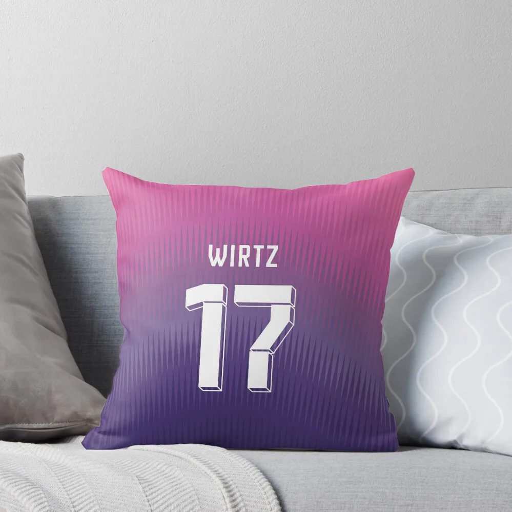 

Florian Wirtz 17 Germany Euro 2024 Away KIt Throw Pillow Decorative Cushion Ornamental Pillow Christmas Pillow Covers