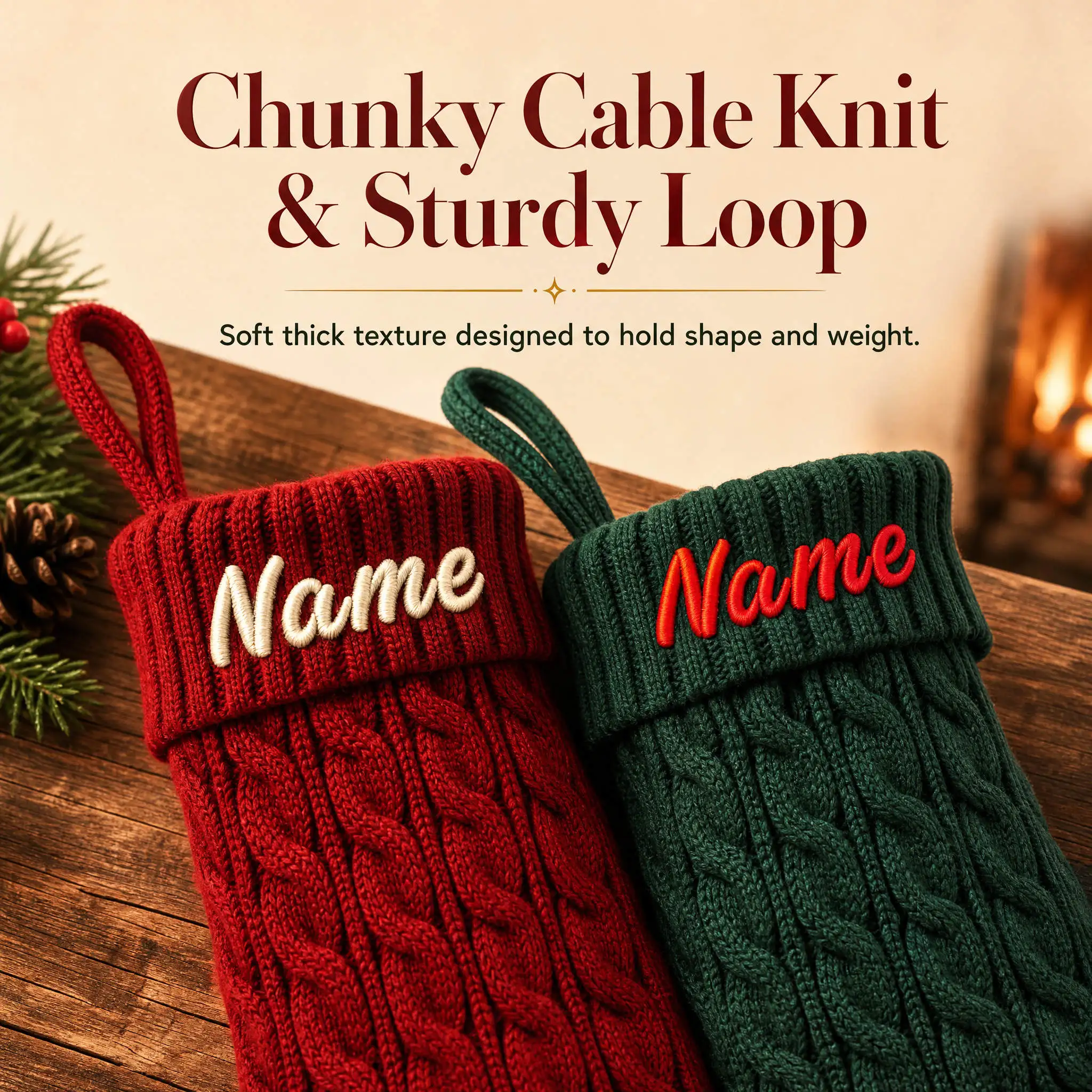Personalisierbare Weihnachtsst – Embroidery Xmas Stocking Bewertung und Preis