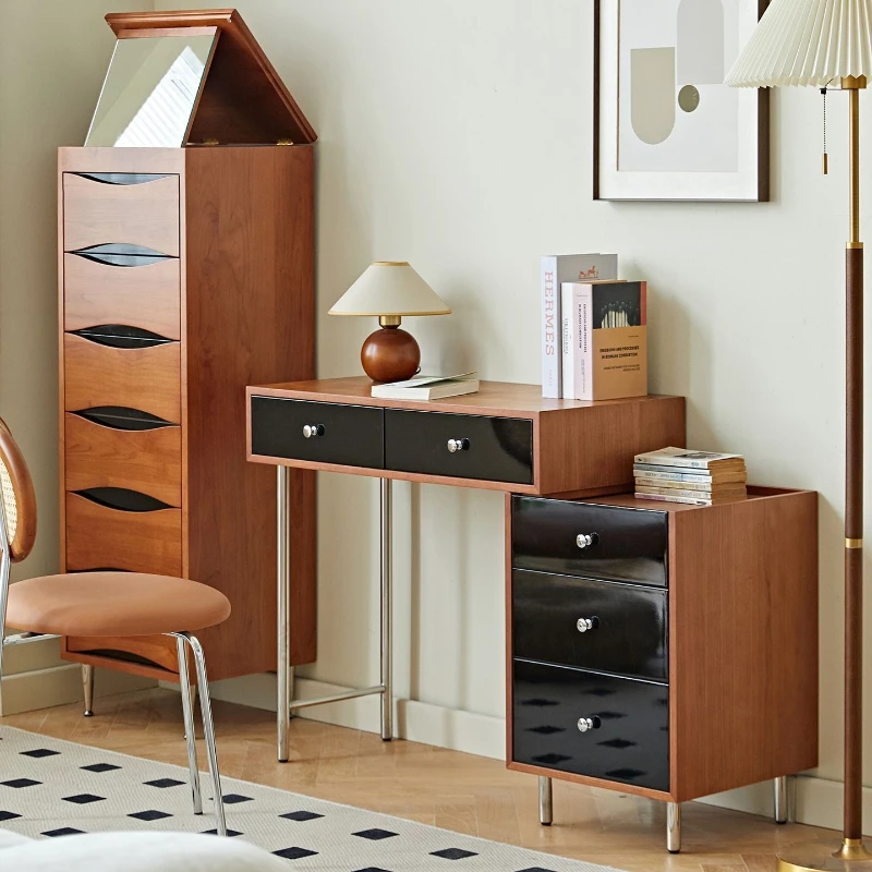 Medieval style stretch dresser chest integrated, small - apartment multi functional mobile storage desk bedroom storage cabinet