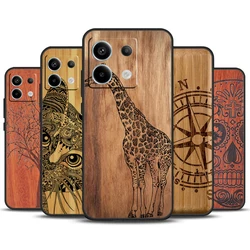 Bamboo Wood Pattern Skull Print Case For Xiaomi Redmi Note 13 11 9 10 12 Pro Plus 9S 10S 11S 12S Redmi 13C 9C 10C 12C Cover