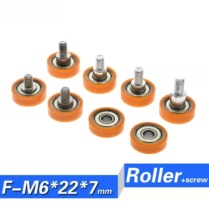 Multi-specification Flat Wheel Roller Door and Window Display Cabinet Nylon Plastic Bearing Pulley Guide Wheel