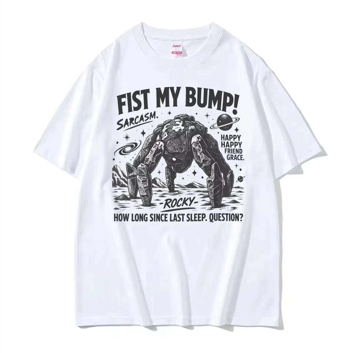 Funny Project Hail Mary Rocky Alien Meme T Shirts Men's Women Fashion Humor Short Sleeve T-shirt Summer Tops 100% Cotton T Shirt