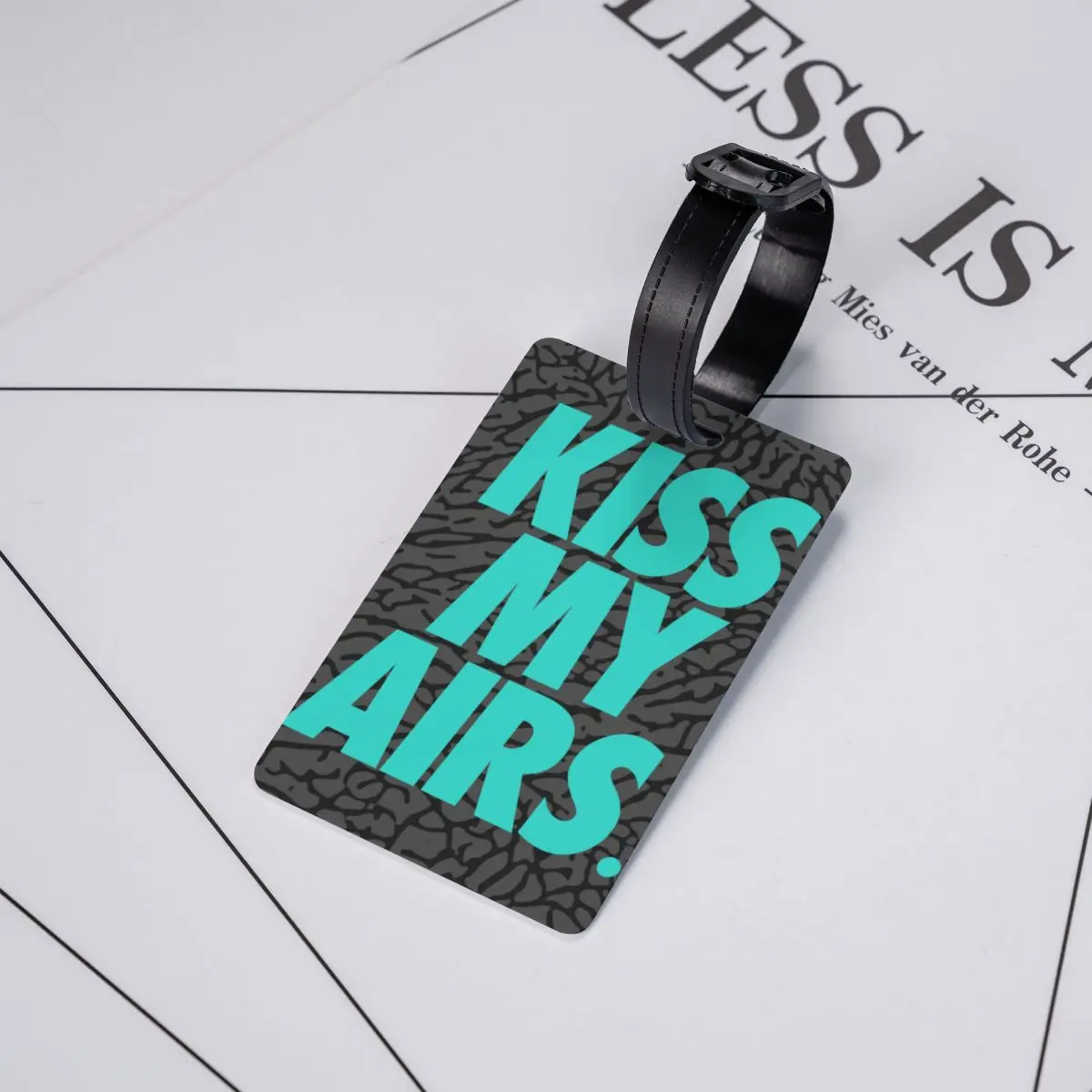 Custom Kiss My Airs Luggage Tag Privacy Protection Baggage Tags Travel Bag Labels Suitcase