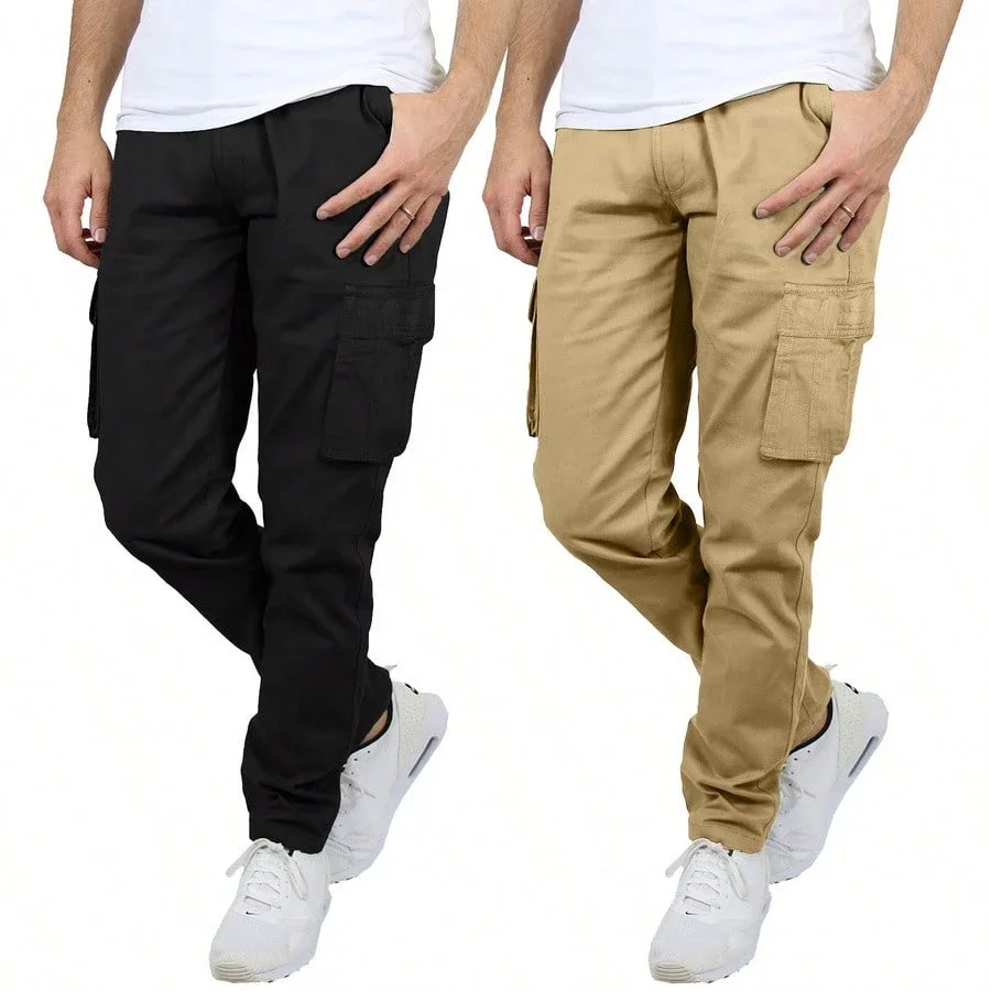2-Pack Men's Flex Stretch Cotton Cargo Pants