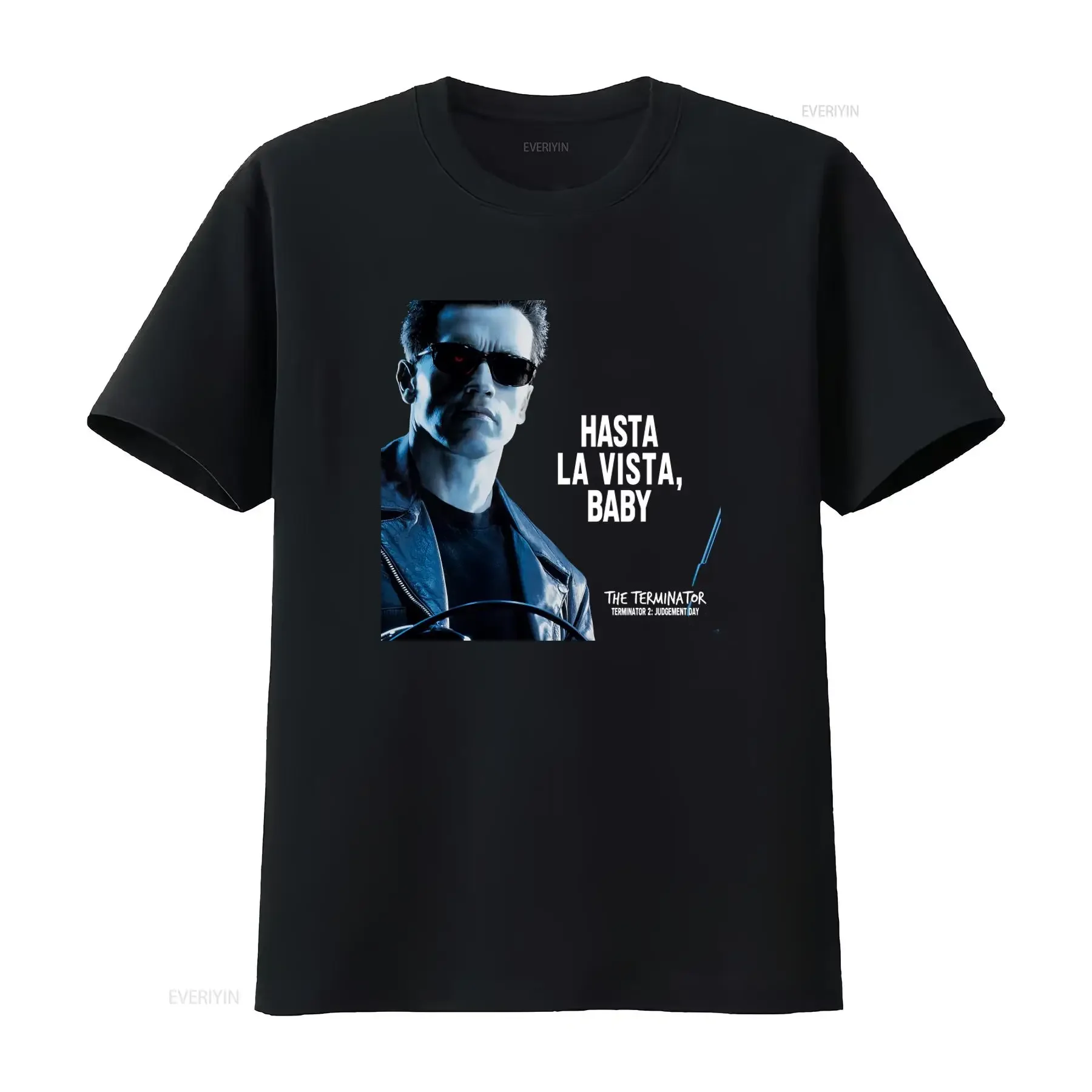 Terminator 2 Arnold Schwarznegger Hasta La Vista 90's Movie Retro Style T Shirt vintage Washed designer clothes Slightly