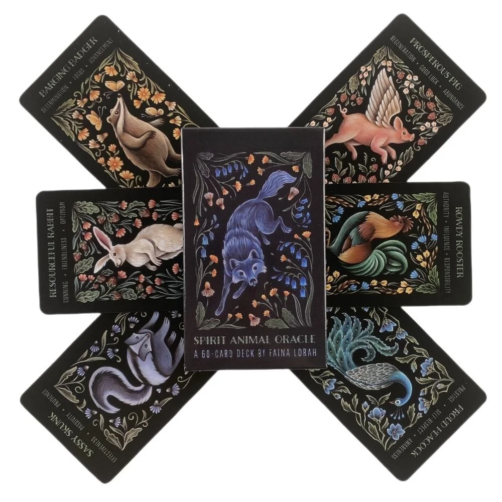 

Divination Animals Tarot Deck English Family Board Game Deck Mysterious Beginners Entertainment Spirit Oracle Cards Game