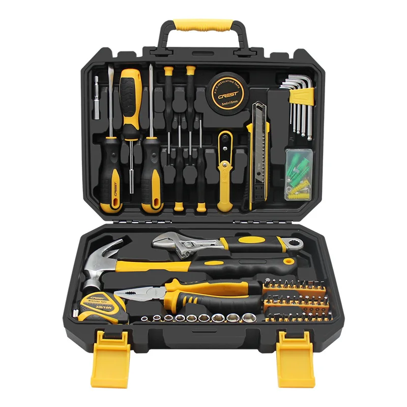 

Household toolbox set, multi-functional maintenance hardware combination, family 100-piece set