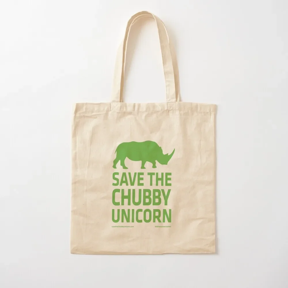 

Save The Chubby Unicorn - Green Tote Bag custom tote bag Large bags for women Women's bag eco pack