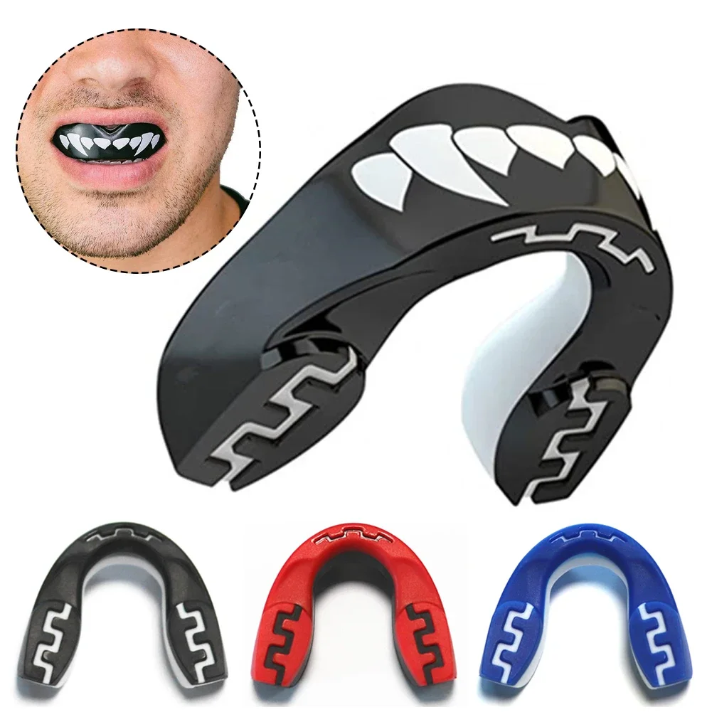 Mouth Guard Sports- Teeth 3D Technology Double Layer Boxing Mouth Guard Perfect Fit Adults with Case - Boil & Bite Mouth