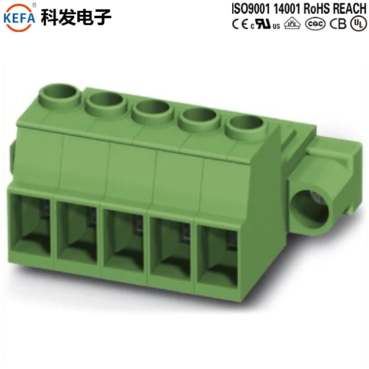 Plug In PCB Wiring Terminal 5EDGRKM KF2EDGSKRM 7.62Mm IPC 5 STF Connector