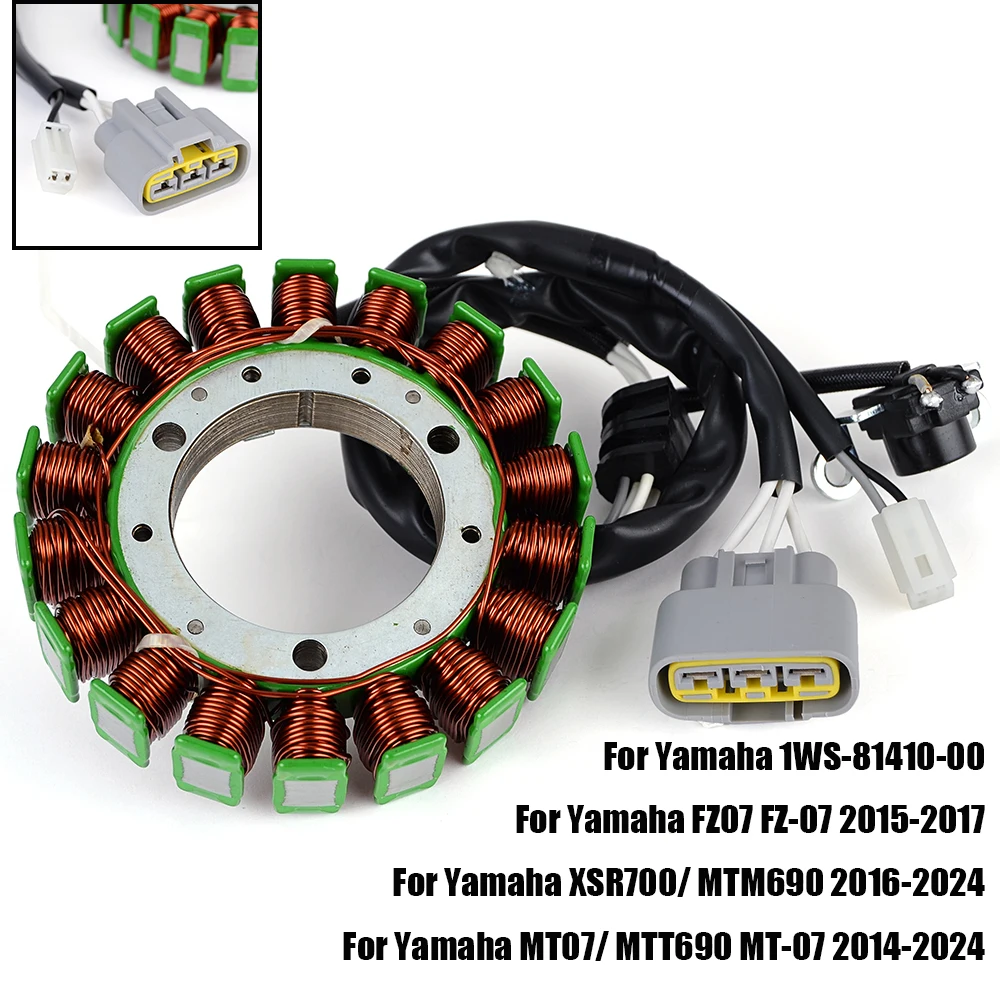

1WS-81410-00 Stator Coil For Yamaha XSR700/ MTM690 MTM690-U MT07/ MTT690 MT07A MT-07 FZ07 FZ-07 Tenere 700 XTZ700 YZF R7