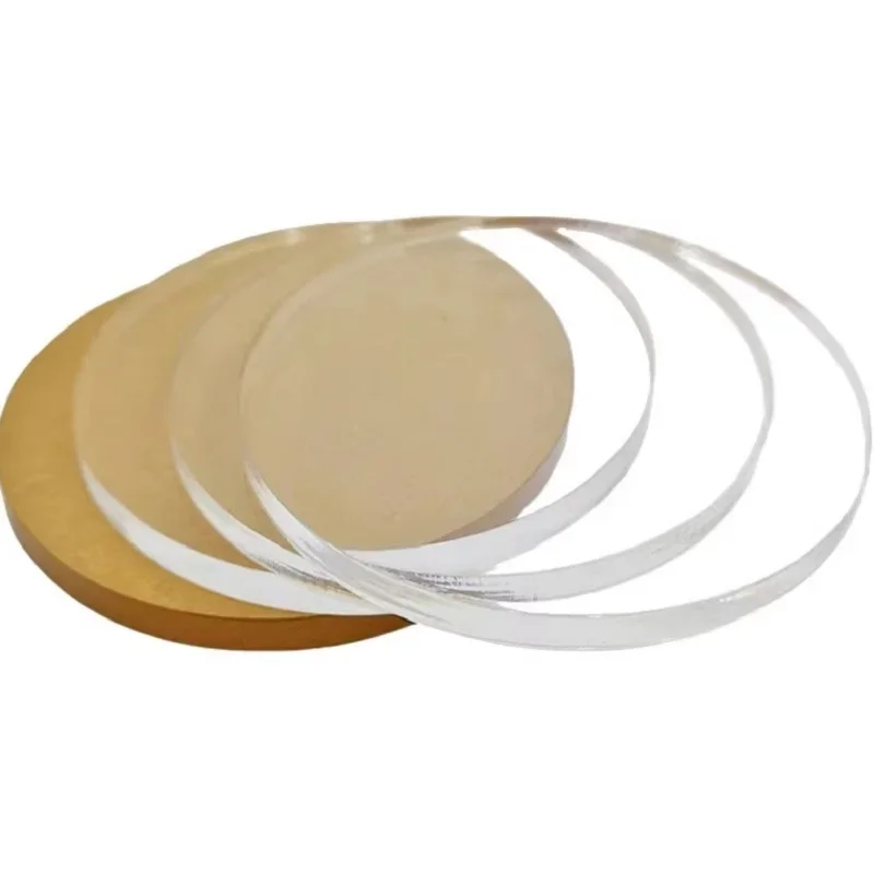 Acrylic Discs Sheet Clear Plexiglass Plastic Plate For Picture Frames Round Cake Disks Holders DIY Craft Bake Tool