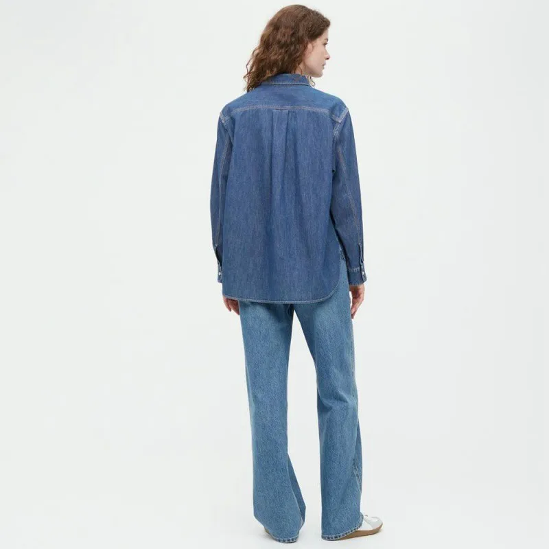 Chemise en jean pour femmes, nouveau Design, veste de Niche rétro superposée, chemise française à manches longues, printemps et automne