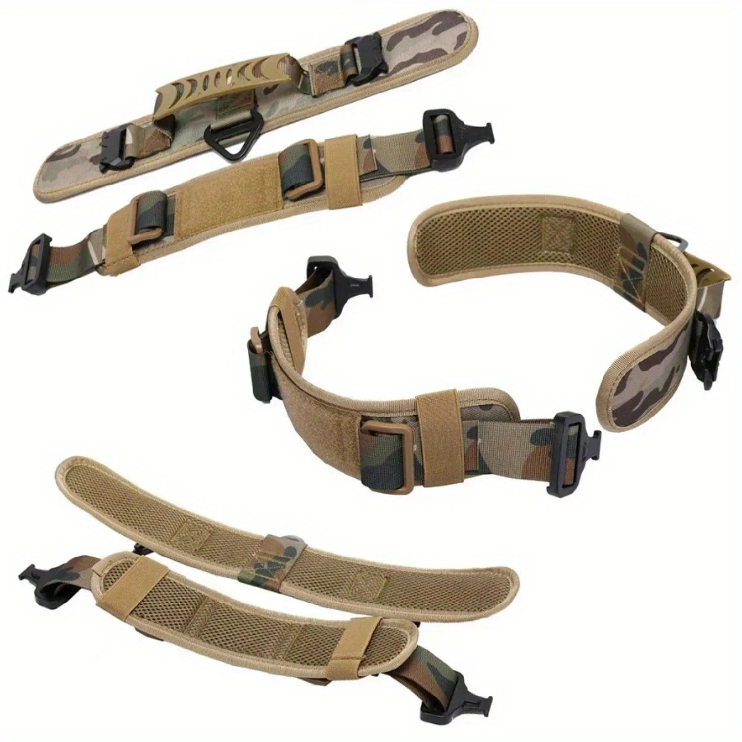 Plaid Pattern Heavy Duty Tactical Dog Collar with Reflective Large Handle, Metal Buckle, and Nylon - Suitable for All Breed Siz
