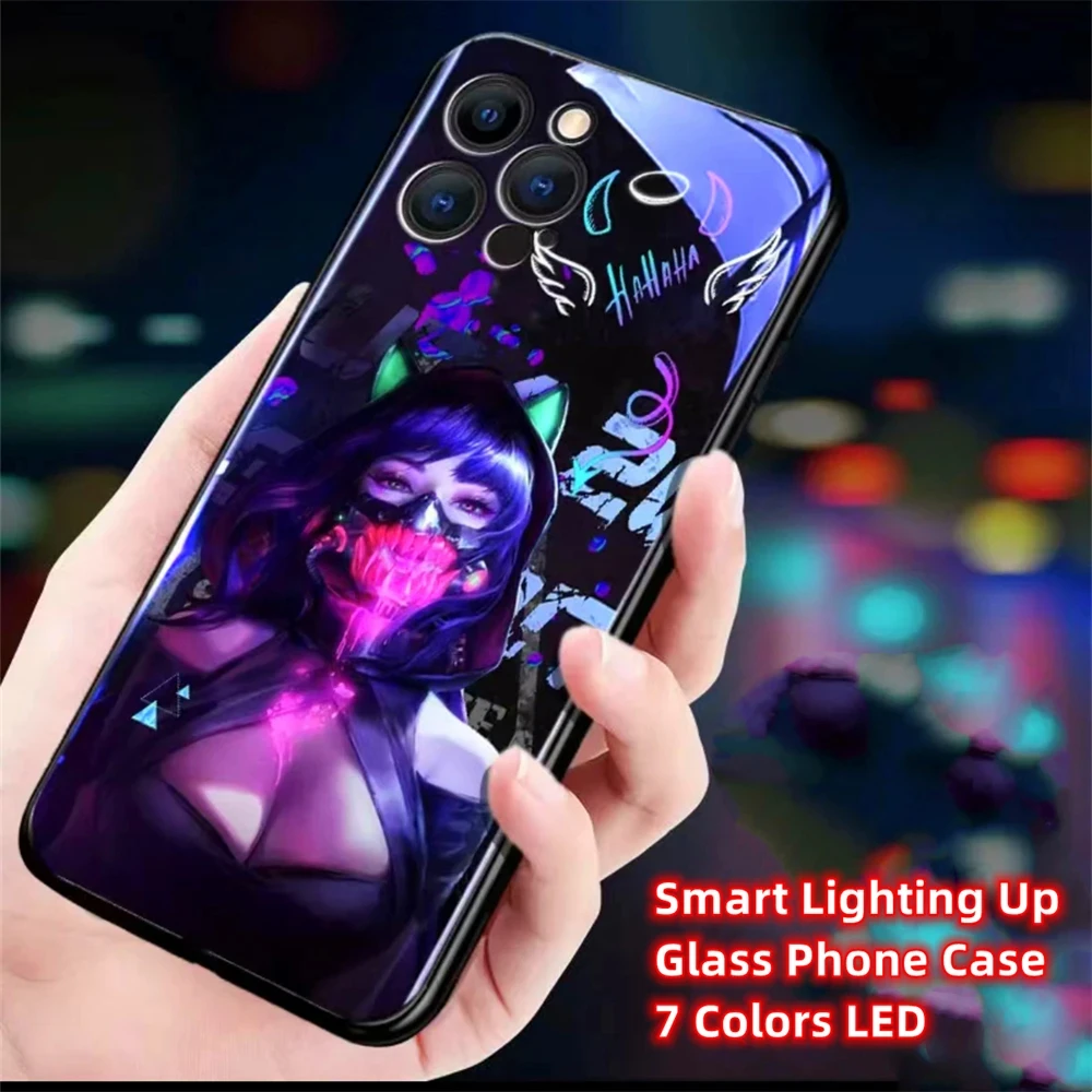 Punk Lady LED Calling Light Flash Phone Case Smart Luminous Cover For Honor 200 100 90 80 70 60 50 Pro