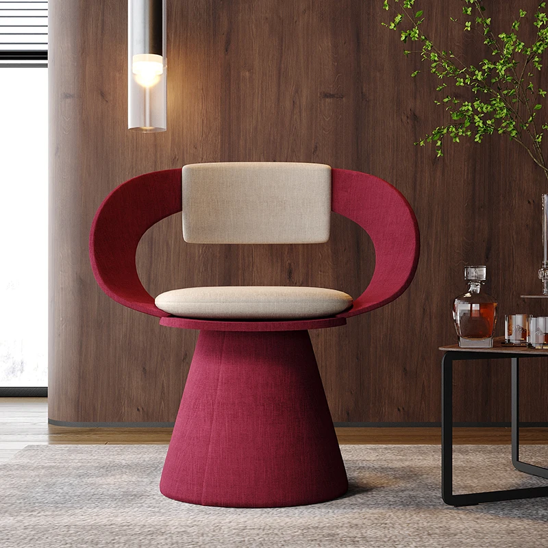 

Modern minimalist designer leisure chair creative dressing stool bedroom makeup chair light luxury dining table rotating