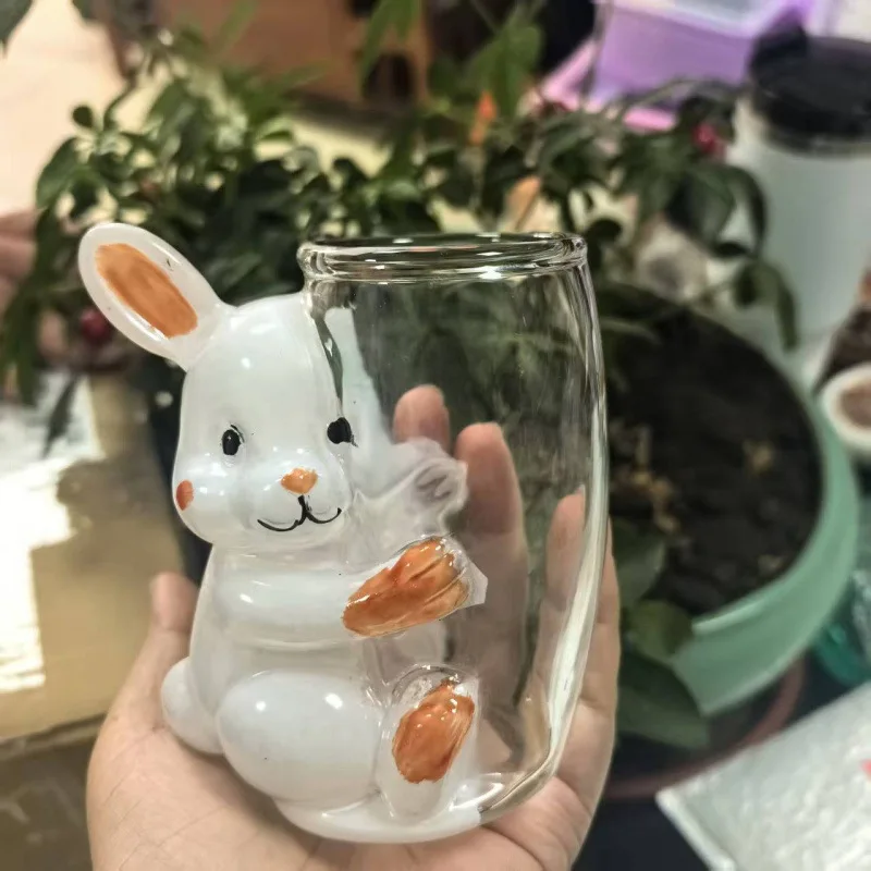 

Easter Bunny Glass Candy Jar Shape Clear Glass Jar Easter Chocolate Candy Treats Cookies Sweets Bunny Ears Storage Container