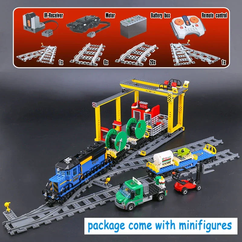 02009 60098 02008 60052 60051 city Heavy-Haul Train Model Building Blocks Bricks Birthday Gift FOR Kid toy 1078 PCS