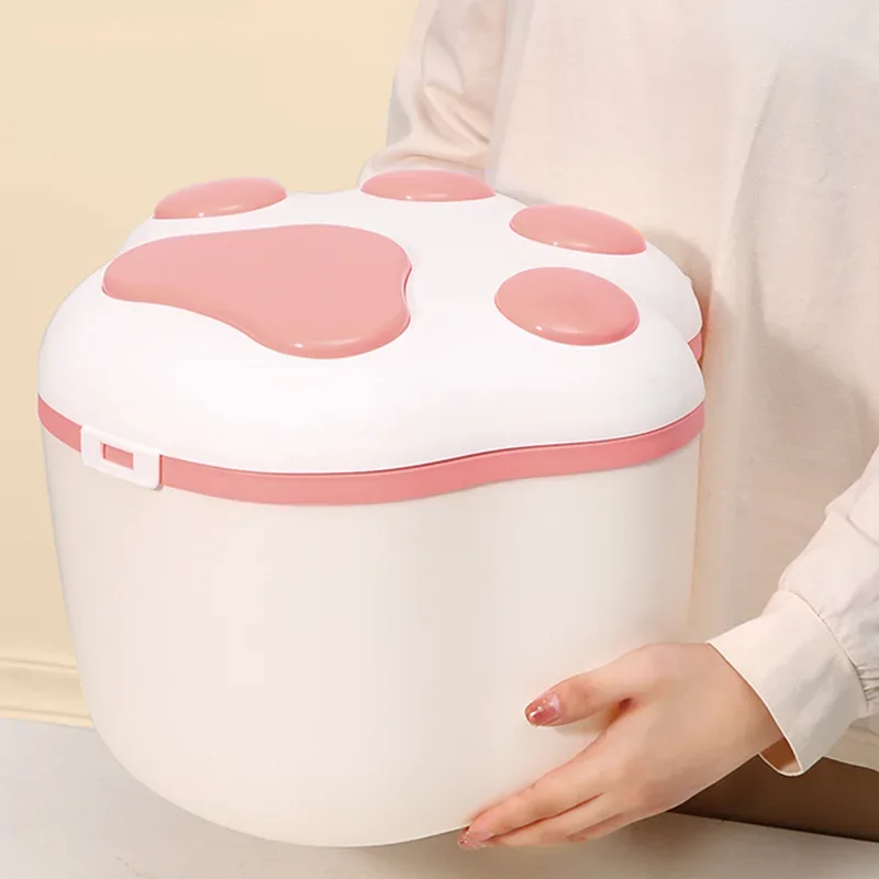 Moisture-proof Pet Food Storage Container Cat Dry Food Storage Bucket Storage Box Plastic for Storaging Pet Snacks images - 6