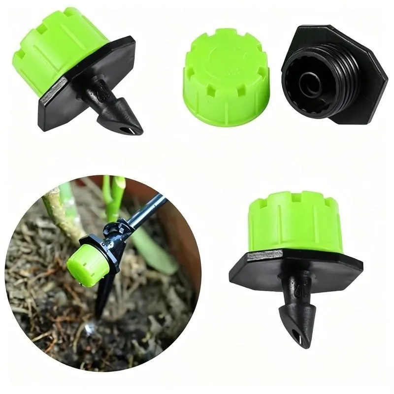 88 pcs Green Adjustable Sprinklers Adjustable Flow Control, designed for Orchard Greenhouse Irrigation, Green 8-Hole Design