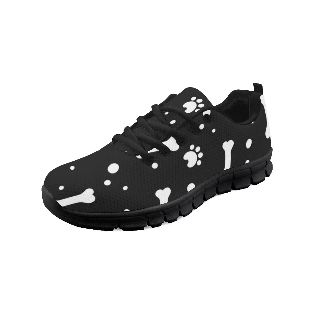 

Cute Pets Dogs Footprints Paw Pattern Woman Shoes Heart Love Heartbeat Print Women's Low Top Casual Sneakers Ladies Big Footwear