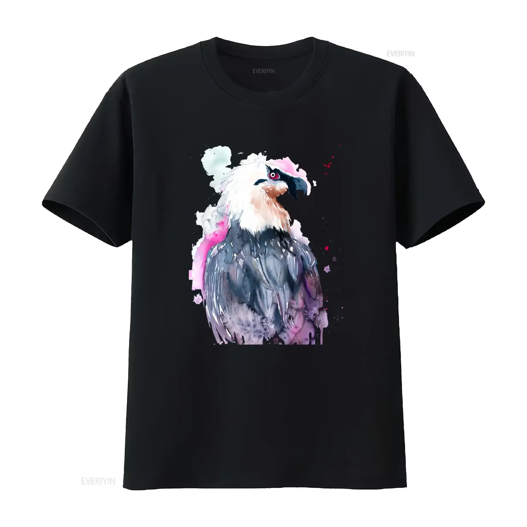 Bearded Vulture T Shirt Ring Spun Cotton 100 Stunning Watercolor Print Art Animal Design Available in Xs S M L Xl Xxl vintage