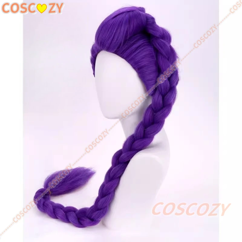 In Voorraad-2025 Film K-Pop Demon Rumi Hunters Stage Lumi Mira Zoe Cosplay Paars Lange Pruik Vlecht haar Halloween Meisje Groep Pruiken
