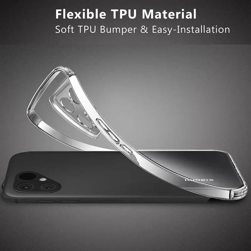 Capa de telefone transparente tpu para fairphone 5 fairphone5 capa protetora quatro cantos à prova de choque fundas capa