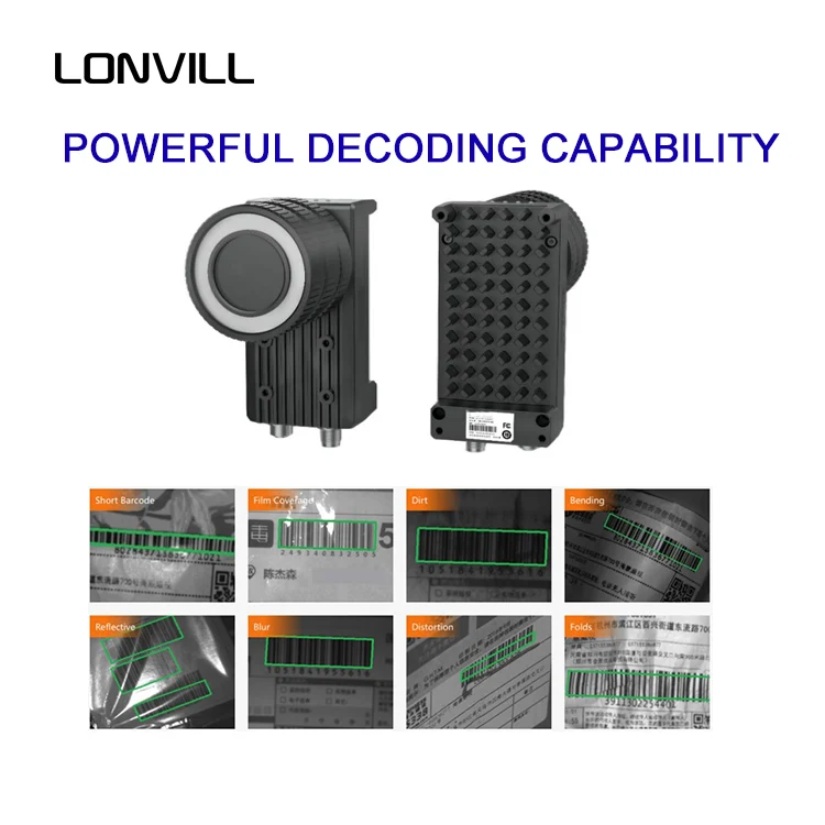 Pemindai Kode QR 2D Tetap untuk Pabrik dengan Sensor CMOS 20MP, Pemindai Barcode 2D Tetap untuk Logistik Industri