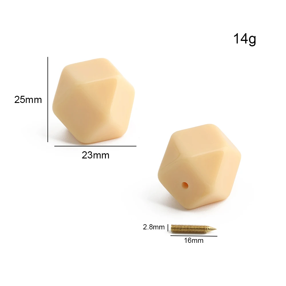 10/20/50PCS 25x23mm Plastic Octagonal Wood Spacer Beads For Handbag Bag Handle Purse Frame Bracelet Faceted Beads Accessories image 3