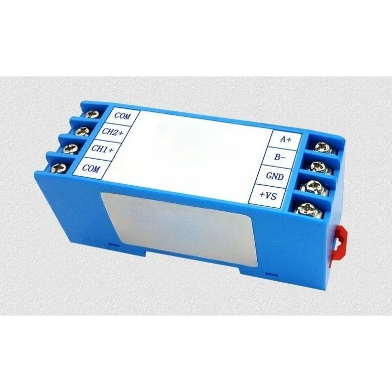 2‑Channel DIN Rail PT100 PT1000 RS485 Temperature Transmitter Industrial RTD Signal Acquisition Module