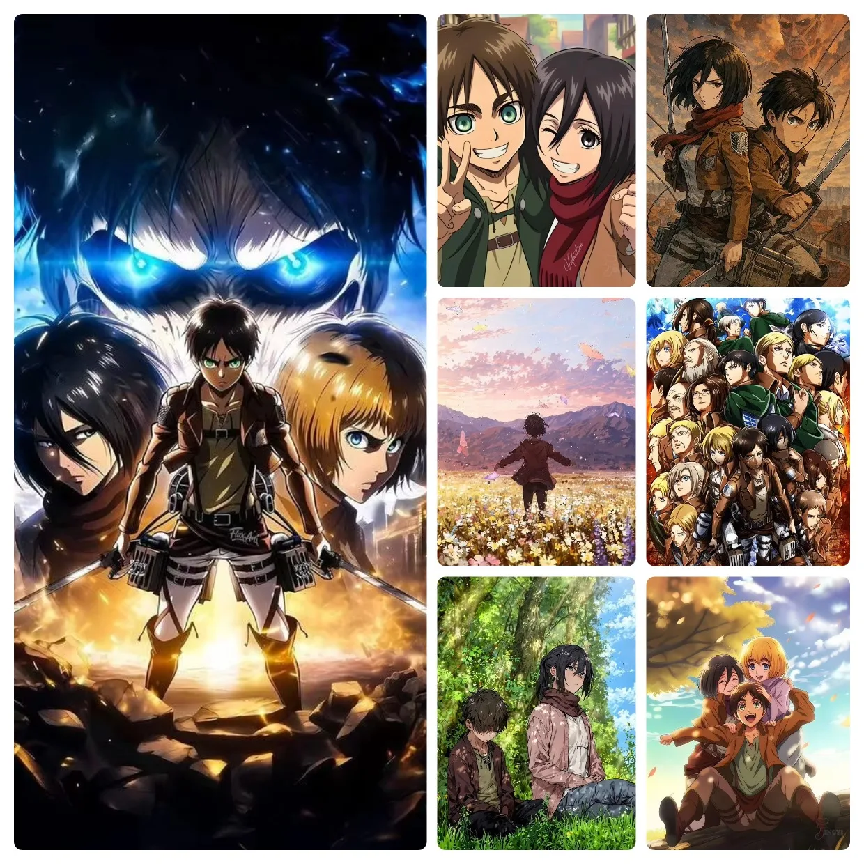 Attack On Titan Anime 500 PCS Jigsaw Puzzles Challenging Family Activity Games for Gameroom Bedroom Livingroom Gift