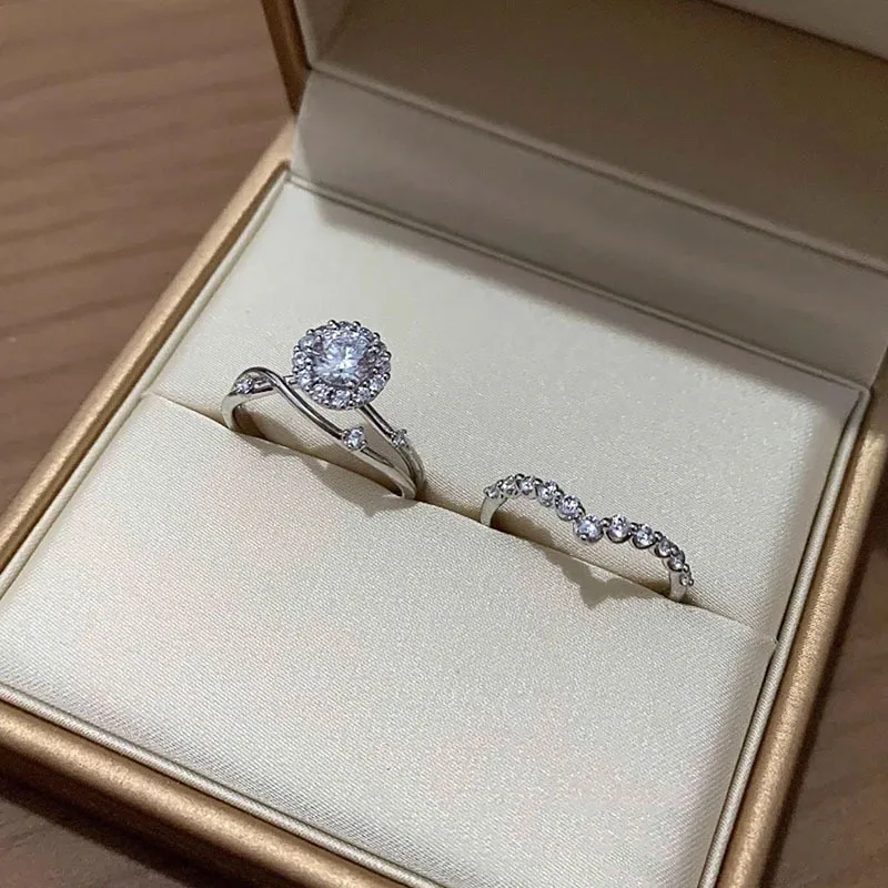 

Сверкающее регулируемое кольцо для женщин, модный уникальный дизайн, открытое кольцо с золотым покрытием из меди, с возможностью индивидуальной гравировки.