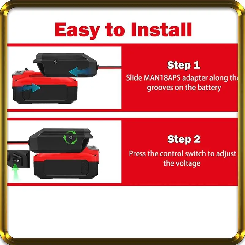 

-A95Z 18V To 12V Step Down Converter For Craftsman Battery For Craftsman Battery Adapter Lighter Adapter Power Wheel Adapter