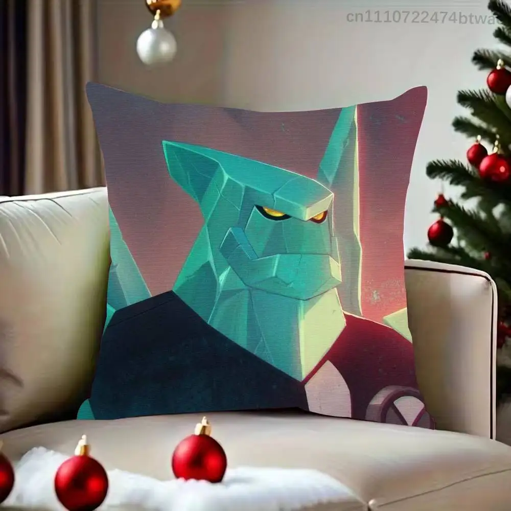 Anime Ben10 Diamondhead Pillow Case For Sofa Bedroom Living Room Plush Cushion Cover Decorations and Protector