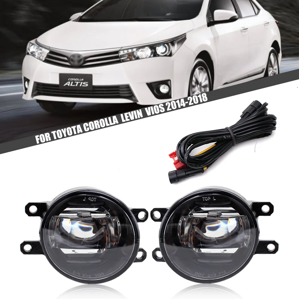 For Toyota Corolla Levin Vios 2014-2018 Front Fog Light Assembly Halogen DRL Daytime Running Light Bumper Lamp