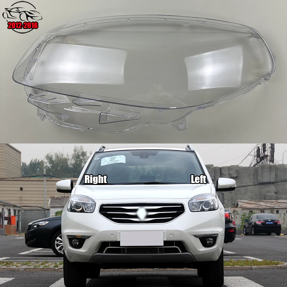 

For Renault Koleos 2012 2013 2014 2015 2016 Car Accessories Headlamp Transparent Cover Lampshade Headlight Shell Lens Plexiglass