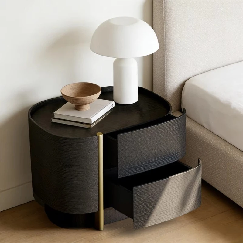 Simple style solid wood bedside table light luxury bedroom furniture locker