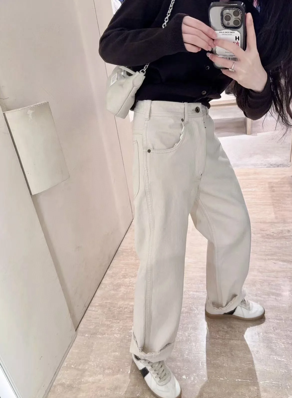 

Джинсовые прямые брюки с завышенной талией, хлопковые повседневные модные женские брюки с заниженной талией, роскошные деревянные цветные ферментные зауженные брюки