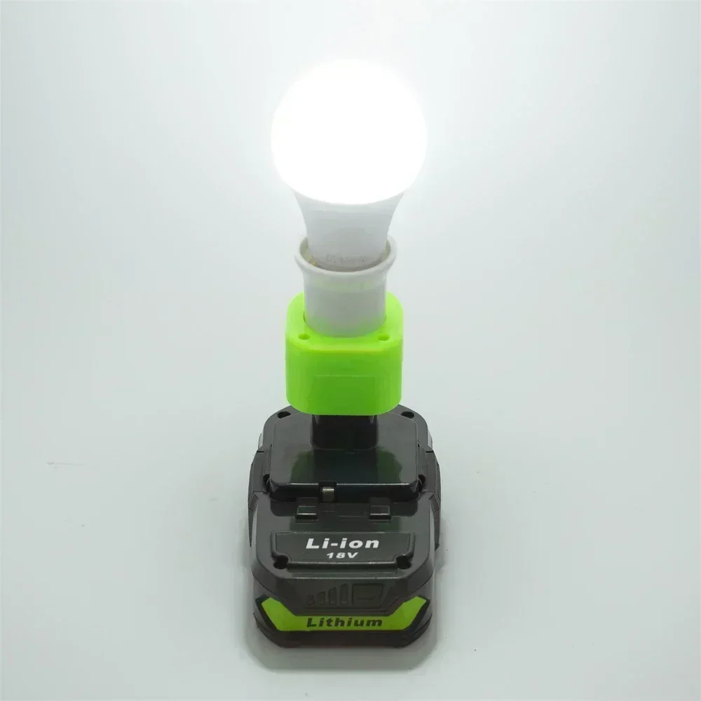 Nuova lampada a lampadina E27 portatile senza fili per batteria agli ioni di litio Ryobi 18V Luce a LED Luce da lavoro di emergenza per interni ed esterni