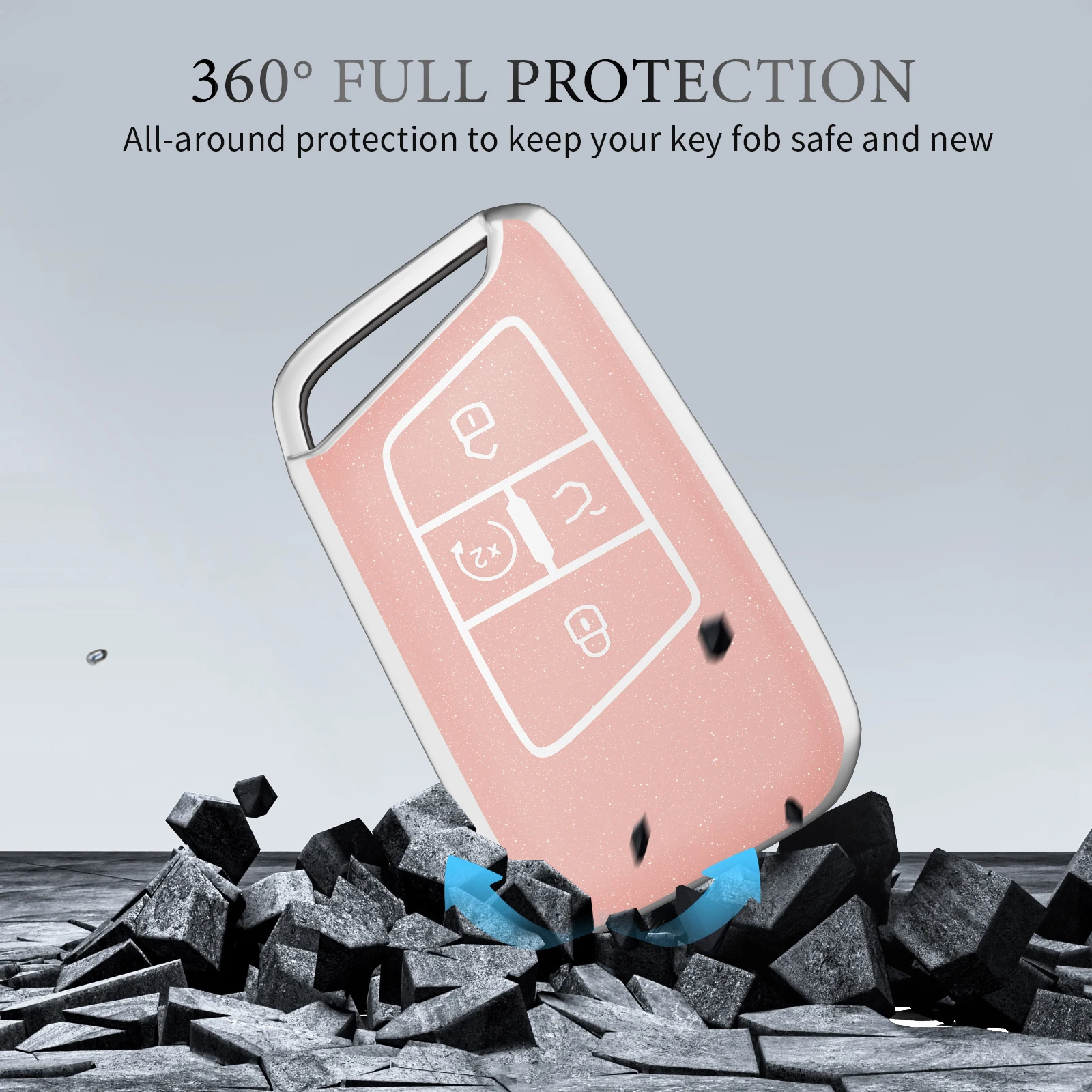 ل VW Volkswagen مفتاح فوب غطاء بولي TPU حماية مفتاح حافظة شل لشركة فولكس فاجن ID.4 ID.3 جولف 8 MK8 MK4 سكودا اوكتافيا سيات ليون اكسسوارات السيارات #3