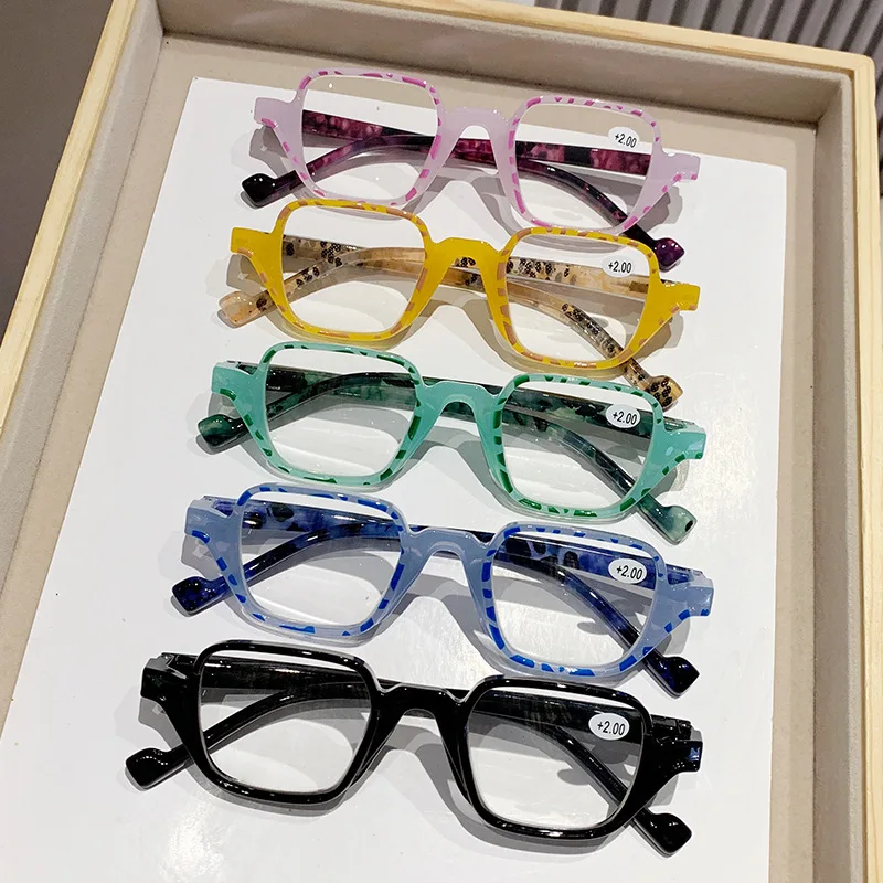 Neue Vintage Eckige Computerbrille PC-Rahmen für Damen und Herren Einfache Rechteckige Brillen Blaulichtfilter Optische Brillen