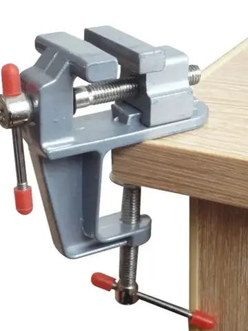PHYHOO Aluminum Mini Table Clamp Small Bench Vice Jeweler Hobby Clamps DIY Mold Craft Repair Tool Portable Work Bench Screw Vise