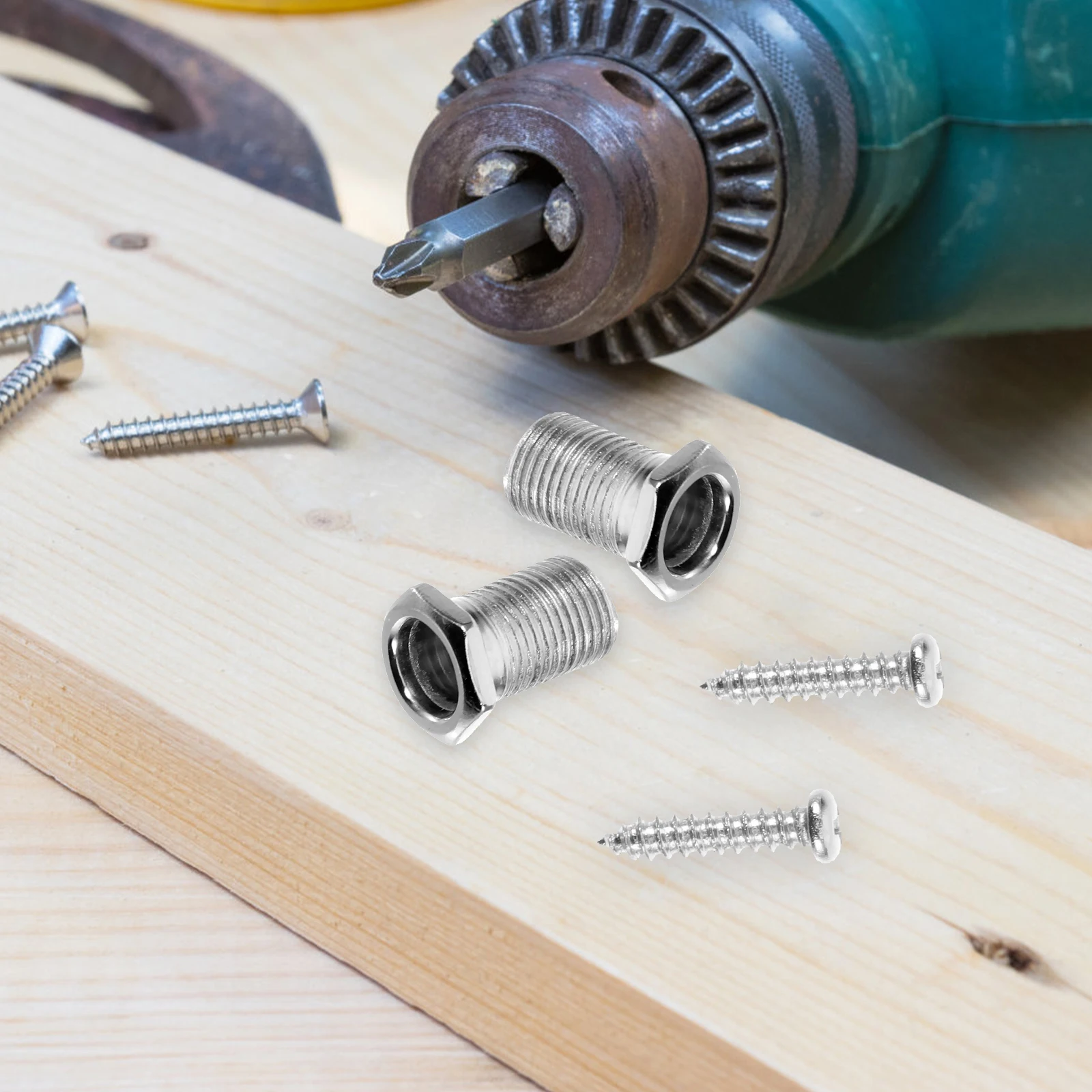 

6Sets Guitar Tuning Pegs Fixed Nuts Screws Washer Set for Acoustic Folk Guitar Stable Installation Accessories