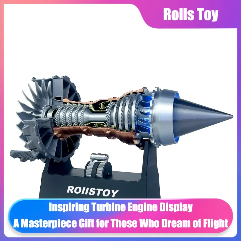 Nuevo modelo de motor de avión, luz LED de velocidad Variable con carga, turbina de potencia de alto rendimiento, regalos y juguetes para aliviar el estrés