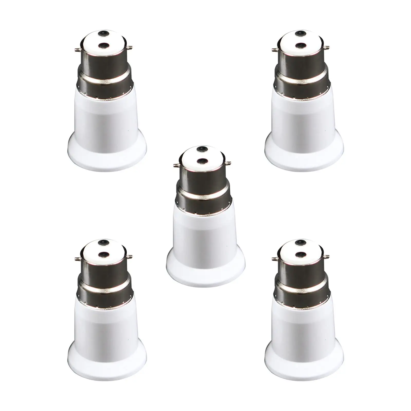 5Pcs B22 to E27 Adaptor Lighting Accessories Adaptor Holder for Lamp Bulb